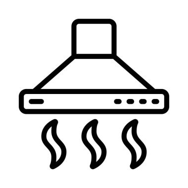 Cooker Hood Simgesi Basit Vektör İllüstrasyonu