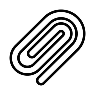  Beyaz arka planda izole kağıt klip vektör simgesi 