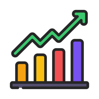 Grafiksel grafik diyagramı simgesi silueti