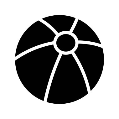 Beach Ball web simgesi vektör illüstrasyonu