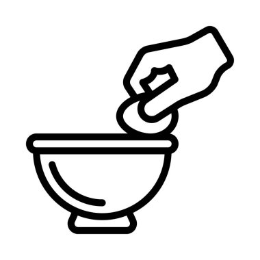 Yumurta Simgesi Basit Vektör İllüstrasyonu Karıştırılıyor