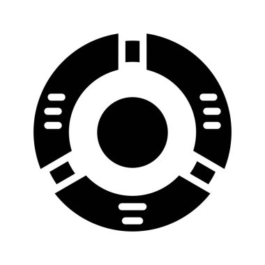 Pie Chart web simgesi vektör illüstrasyonu 