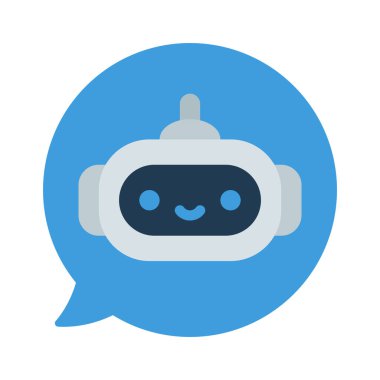 Chatbot İleti ikonu vektör illüstrasyonu 