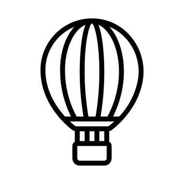 sıcak hava balonu simgesi, vektör illüstrasyonu