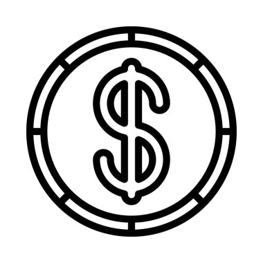 Amerikan Para Birimi Düz Vektör simgesi