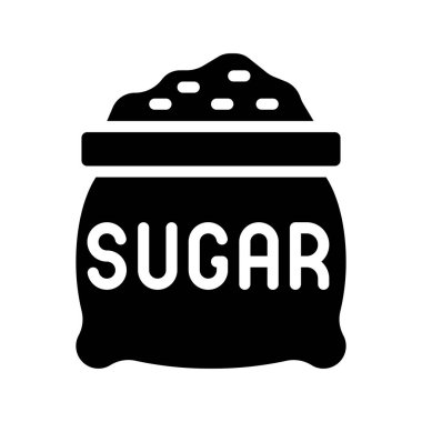 Şeker Torbası simgesi, vektör illüstrasyonu basit tasarım