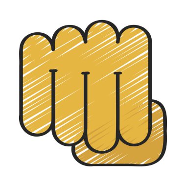 Yumruk Yumruk simgesi, vektör illüstrasyonu basit tasarım