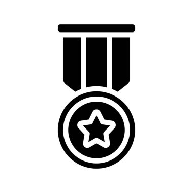 Yıldız Madalyası Vektör Simgesi Tasarımı