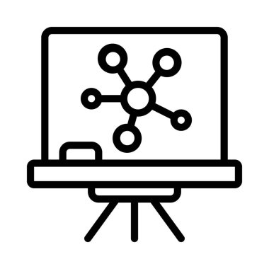 Kimya Dersi Web simgesi vektör illüstrasyonu