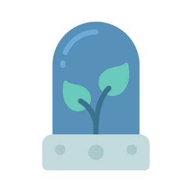 bitki büyüyen oda simgesi, vektör illüstrasyonu