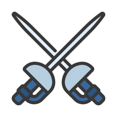 Eskrim Kılıçları Web simgesi vektör çizimi