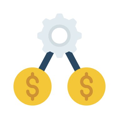 Para Yönetimi web simgesi vektör illüstrasyonu