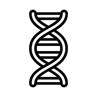 Beyaz arkaplanda DNA vektör simgesi 