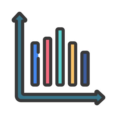 Grafiksel grafik diyagramı simgesi silueti