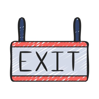 Çıkış İmzası Web simgesi vektör illüstrasyonuName