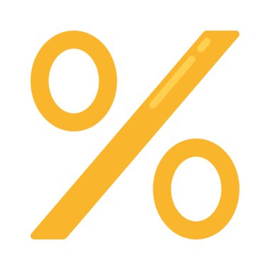 Yüzde İşaret Sembolü Vektör Çizimi Tasarımı