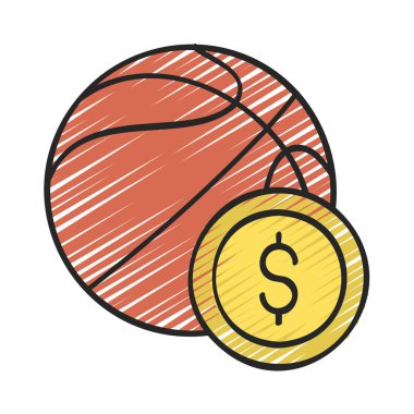 Spor Bahisleri Simgesi Basit Vektör İllüstrasyonu