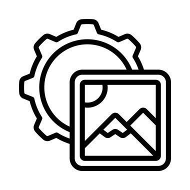 İçerik Yönetimi web simgesi vektör illüstrasyonu