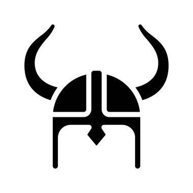 Viking Miğfer Web simgesi vektör illüstrasyonu