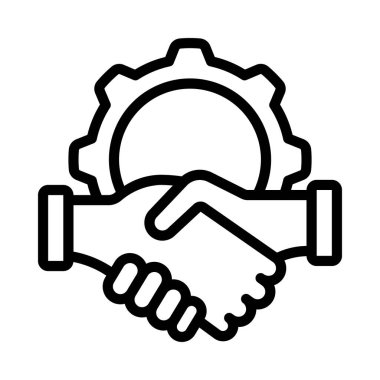 Tokalaşma ikonu, düz tasarım vektör çizimi. Anlaşma Yönetimi    