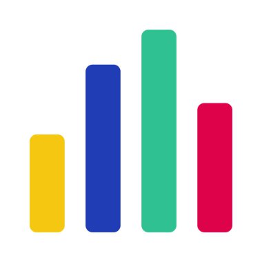 Grafiksel grafik diyagramı simgesi silueti