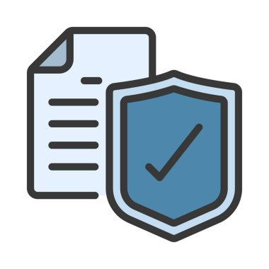 Onaylanmış Kopyalama web simgesi vektör illüstrasyonu