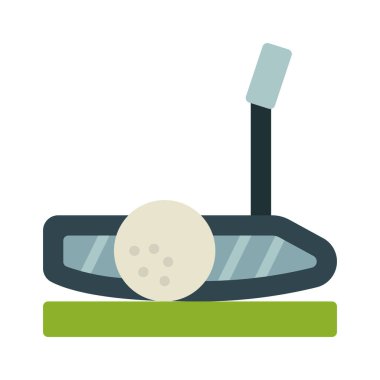 Golf Topu web simgesi vektör illüstrasyonu