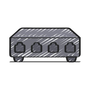 Ağ Değiştirme simgesi düz tasarım, vektör illüstrasyonu              