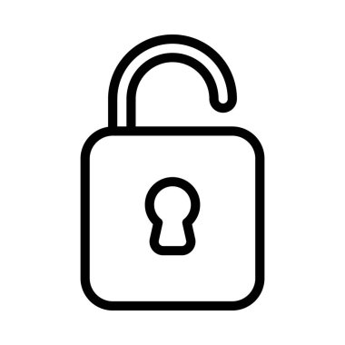 Kilitlenmemiş Web simgesi vektör illüstrasyonu