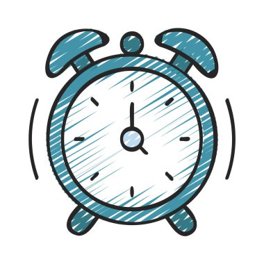 Alarm saati simgesi, vektör illüstrasyonu 