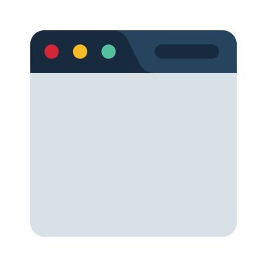 Web sitesi simgesi, vektör illüstrasyonu basit tasarım