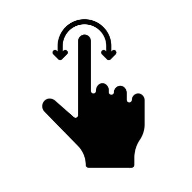 Bir Parmak Döndürme Simgesi Basit Vektör ResmiComment