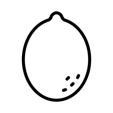 Beyaz arkaplanda limon simgesinin vektör çizimi 