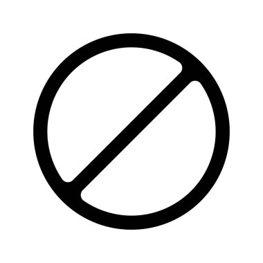 Yasak İşaret simgesi, vektör illüstrasyonu 