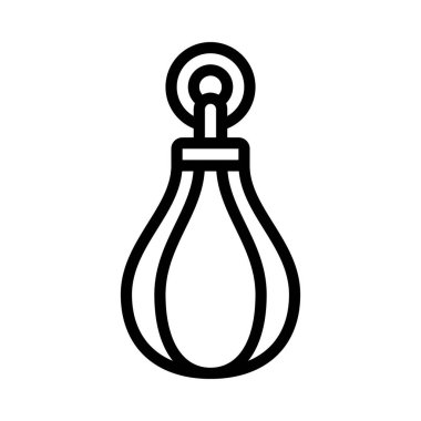 Yumruklama Topu Simgesi Basit Vektör İllüstrasyonu