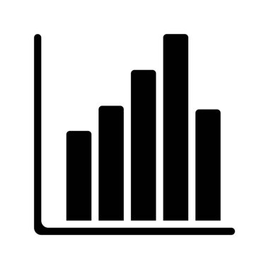 Grafiksel grafik diyagramı simgesi silueti