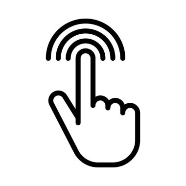 El Tıklanmış Web simgesi vektör illüstrasyonu