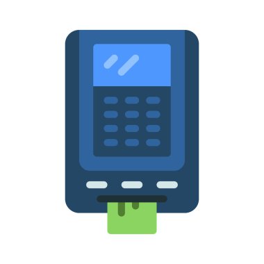 POS Makine Web simgesi vektör çizimi