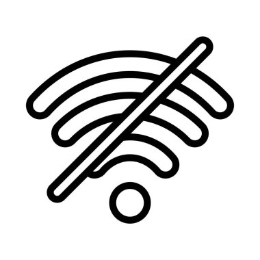 Wi-Fi sinyal vektör çizimi yok 