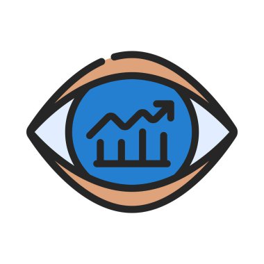 Büyüme Vizyonu Web simgesi, vektör illüstrasyonu              