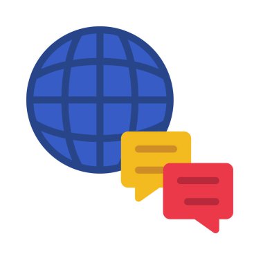 İnternet İletileri web simgesi vektör illüstrasyonu