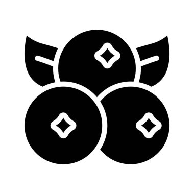 organik yaban mersini ikonu, vektör illüstrasyonu 