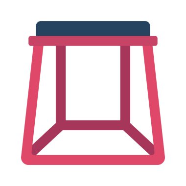 Jimnastik Duruşu Simgesi Basit Vektör İllüstrasyonu