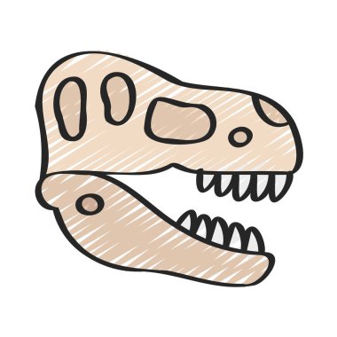 T Rex dinozor ikon vektörü. beyaz arkaplanda izole edilmiş çizgi film vektör illüstrasyonu