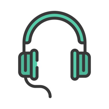 kulaklık simgesi vektör illüstrasyonu