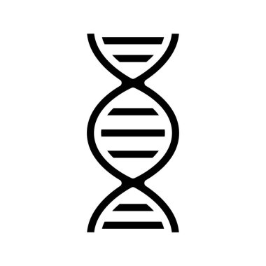 Beyaz arkaplanda DNA vektör simgesi 