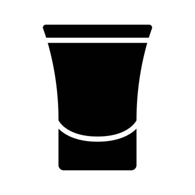 Shot Glass Simgesi Basit Vektör İllüstrasyonu