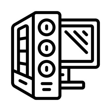 kişisel bilgisayar simgesi, vektör illüstrasyonu basit tasarım