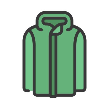 ceket simgesi basit vektör illüstrasyonu