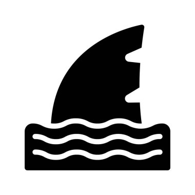 Shark web icon vector illustration